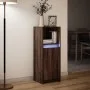 Aparador con LED madera ingeniería marrón roble 38x34x100 cm de , Aparadores - Ref: Foro24-852172, Precio: 55,49 €, Descuento: %