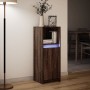 Aparador con LED madera ingeniería marrón roble 38x34x100 cm de , Aparadores - Ref: Foro24-852172, Precio: 56,63 €, Descuento: %
