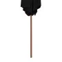 Sombrilla de jardín con palo de madera negra 270 cm de vidaXL, Sombrillas - Ref: Foro24-313762, Precio: 66,61 €, Descuento: %