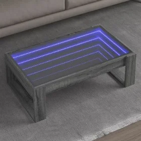 Mesa de centro con Infinity LED gris Sonoma 90x53x30 cm de , Mesas de centro - Ref: Foro24-847642, Precio: 111,72 €, Descuent...
