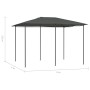 Cenador gris antracita 3x4x2,6 m 160 g/m² de vidaXL, Carpas y cenadores - Ref: Foro24-313616, Precio: 139,63 €, Descuento: %