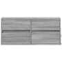 Mueble de TV de pared con luces LED gris Sonoma 100x31x45 cm de , Muebles TV - Ref: Foro24-852297, Precio: 77,91 €, Descuento: %