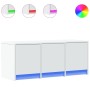 Mueble de TV con LED madera de ingeniería blanco 97x34x40 cm de , Muebles TV - Ref: Foro24-852236, Precio: 72,19 €, Descuento: %