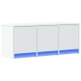 Mueble de TV con LED madera de ingeniería blanco 97x34x40 cm de , Muebles TV - Ref: Foro24-852236, Precio: 72,19 €, Descuento: %