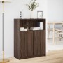 Aparador con LED madera ingeniería marrón roble 77x34x100 cm de , Aparadores - Ref: Foro24-852151, Precio: 78,98 €, Descuento: %