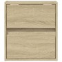 Muebles de TV de pared luces LED 2 uds roble Sonoma 41x31x45 cm de , Muebles TV - Ref: Foro24-852276, Precio: 93,18 €, Descue...