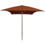 Sombrilla de jardín con palo de madera terracota 200x300 cm de vidaXL, Sombrillas - Ref: Foro24-313759, Precio: 76,69 €, Desc...