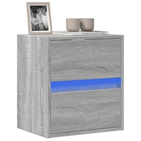 Mueble de TV de pared con luces LED gris Sonoma 41x31x45 cm de , Muebles TV - Ref: Foro24-852281, Precio: 58,66 €, Descuento: %