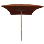 Sombrilla de jardín con palo de madera terracota 200x300 cm de vidaXL, Sombrillas - Ref: Foro24-313759, Precio: 76,69 €, Desc...