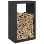 Leñero de acero negro 60x40x100 cm de , Bolsas y soportes de leña - Ref: Foro24-850989, Precio: 119,08 €, Descuento: %