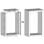 Leñero acero galvanizado 60x40x100 cm de , Bolsas y soportes de leña - Ref: Foro24-850994, Precio: 87,34 €, Descuento: %