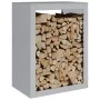 Leñero acero galvanizado 60x40x80 cm de , Bolsas y soportes de leña - Ref: Foro24-851001, Precio: 86,64 €, Descuento: %