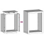 Leñero acero galvanizado 60x40x80 cm de , Bolsas y soportes de leña - Ref: Foro24-851001, Precio: 88,00 €, Descuento: %
