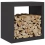 Leñero de acero negro 60x40x60 cm de , Bolsas y soportes de leña - Ref: Foro24-851003, Precio: 105,28 €, Descuento: %