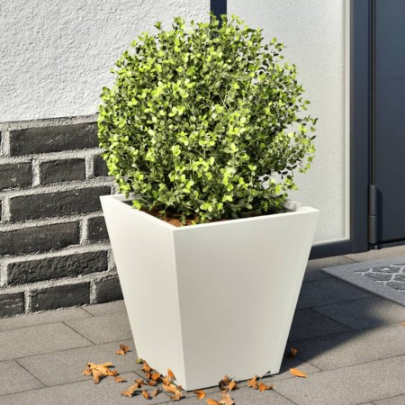 Jardineras 2 unidades acero blanco 30x30x30 cm de , Maceteros y jardineras - Ref: Foro24-851041, Precio: 43,08 €, Descuento: %