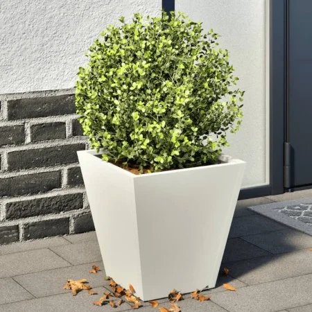 Jardineras 2 unidades acero blanco 30x30x30 cm de , Maceteros y jardineras - Ref: Foro24-851041, Precio: 48,80 €, Descuento: %
