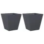 Jardineras 2 unidades acero gris antracita 30x30x30 cm de , Maceteros y jardineras - Ref: Foro24-851043, Precio: 48,80 €, Des...