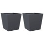 Jardineras 2 unidades acero gris antracita 40x40x40 cm de , Maceteros y jardineras - Ref: Foro24-851057, Precio: 60,92 €, Des...
