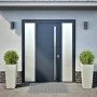 Jardineras 2 uds acero blanco 35x35x75 cm de , Maceteros y jardineras - Ref: Foro24-851083, Precio: 105,22 €, Descuento: %