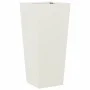 Jardineras 2 uds acero blanco 35x35x75 cm de , Maceteros y jardineras - Ref: Foro24-851083, Precio: 105,22 €, Descuento: %