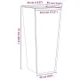 Jardinera de acero inoxidable 35x35x75 cm de , Maceteros y jardineras - Ref: Foro24-851088, Precio: 93,17 €, Descuento: %