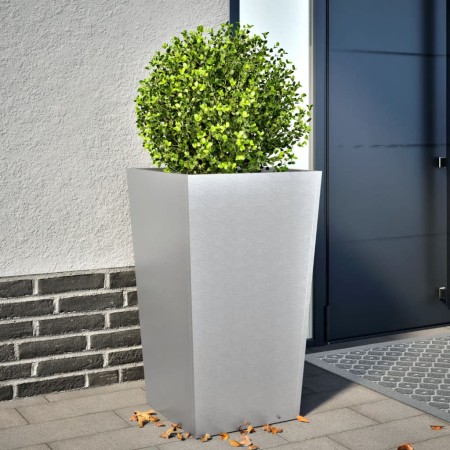 Jardinera de acero inoxidable 45x45x75 cm de , Maceteros y jardineras - Ref: Foro24-851104, Precio: 59,65 €, Descuento: %