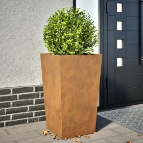 Jardinera de acero oxidado 45x45x75 cm de , Maceteros y jardineras - Ref: Foro24-851106, Precio: 85,79 €, Descuento: %