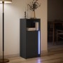 Aparador con luces LED madera de ingeniería negro 42,5x34x100cm de , Aparadores - Ref: Foro24-852153, Precio: 65,29 €, Descue...