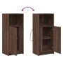 Aparador con LED madera ingeniería marrón roble 42,5x34x100 cm de , Aparadores - Ref: Foro24-852158, Precio: 59,54 €, Descuen...