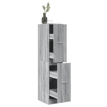 Armario botiquín madera ingeniería gris Sonoma 30x41x144,5 cm de , Taquillas y armarios de almacenamiento - Ref: Foro24-85517...