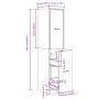 Armario botiquín madera ingeniería gris Sonoma 30x41x144,5 cm de , Taquillas y armarios de almacenamiento - Ref: Foro24-85517...