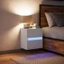 Mesita de noche de pared con luces LED blanco by , Nightstands - Ref: Foro24-3307961, Price: 53,71 €, Discount: %