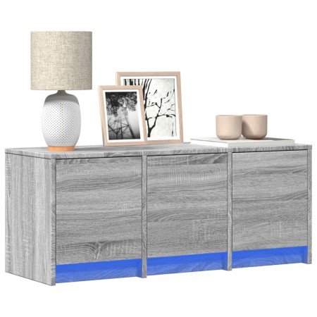 Mueble de TV con LED madera ingeniería gris Sonoma 97x34x40 cm de , Muebles TV - Ref: Foro24-852241, Precio: 75,93 €, Descuen...