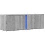 Mueble de TV de pared con luces LED gris Sonoma 100x31x35 cm de , Muebles TV - Ref: Foro24-852269, Precio: 62,34 €, Descuento: %