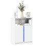 Aparador con LED madera de ingeniería blanco 77x34x100 cm de , Aparadores - Ref: Foro24-852145, Precio: 78,59 €, Descuento: %
