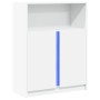 Aparador con LED madera de ingeniería blanco 77x34x100 cm de , Aparadores - Ref: Foro24-852145, Precio: 78,59 €, Descuento: %