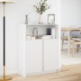 Aparador con LED madera de ingeniería blanco 77x34x100 cm de , Aparadores - Ref: Foro24-852145, Precio: 78,59 €, Descuento: %
