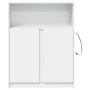 Aparador con LED madera de ingeniería blanco 77x34x100 cm de , Aparadores - Ref: Foro24-852145, Precio: 78,59 €, Descuento: %