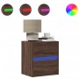 Mueble de TV de pared con luces LED marrón roble 41x31x45 cm de , Muebles TV - Ref: Foro24-852283, Precio: 55,02 €, Descuento: %
