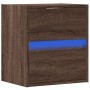 Mueble de TV de pared con luces LED marrón roble 41x31x45 cm de , Muebles TV - Ref: Foro24-852283, Precio: 55,02 €, Descuento: %
