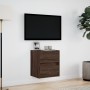 Mueble de TV de pared con luces LED marrón roble 41x31x45 cm de , Muebles TV - Ref: Foro24-852283, Precio: 55,02 €, Descuento: %