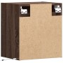 Mueble de TV de pared con luces LED marrón roble 41x31x45 cm de , Muebles TV - Ref: Foro24-852283, Precio: 55,02 €, Descuento: %
