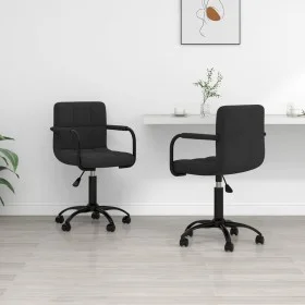 Sillas de comedor giratorias 2 uds terciopelo negro de , Sillas de comedor - Ref: Foro24-334718, Precio: 146,16 €, Descuento: %