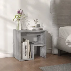 Mesita de noche madera contrachapada gris Sonoma 40x30x40 cm de , Mesitas de noche - Ref: Foro24-815179, Precio: 27,75 €, Des...