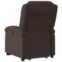 Sillón reclinable elevable tela marrón oscuro de , Sillones - Ref: Foro24-3204169, Precio: 275,65 €, Descuento: %