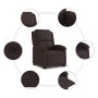 Sillón reclinable elevable tela marrón oscuro de , Sillones - Ref: Foro24-3204169, Precio: 275,65 €, Descuento: %