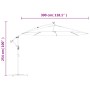 Sombrilla voladiza con luces LED y palo de acero terracota de vidaXL, Sombrillas - Ref: Foro24-313781, Precio: 174,99 €, Desc...