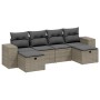 Set de sofás de jardín 6 pzas y cojines ratán sintético gris de , Conjuntos de jardín - Ref: Foro24-3264478, Precio: 384,18 €...