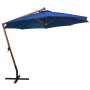 Sombrilla colgante con palo madera abeto azul celeste 3,5x2,9 m de vidaXL, Sombrillas - Ref: Foro24-313773, Precio: 168,09 €,...