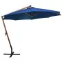 Sombrilla colgante con palo madera abeto azul celeste 3,5x2,9 m de vidaXL, Sombrillas - Ref: Foro24-313773, Precio: 164,14 €,...